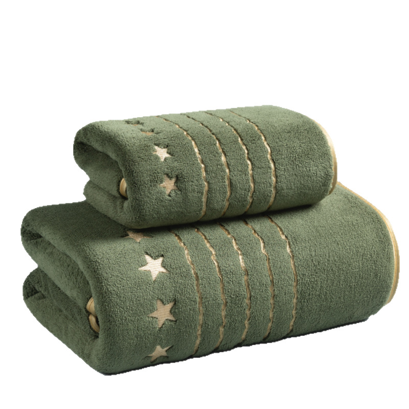 Asciugamano da bagno in pile di corallo, morbido e delicato sulla pelle, non sbiadisce e non perde peli, set di asciugamani_voghion.com