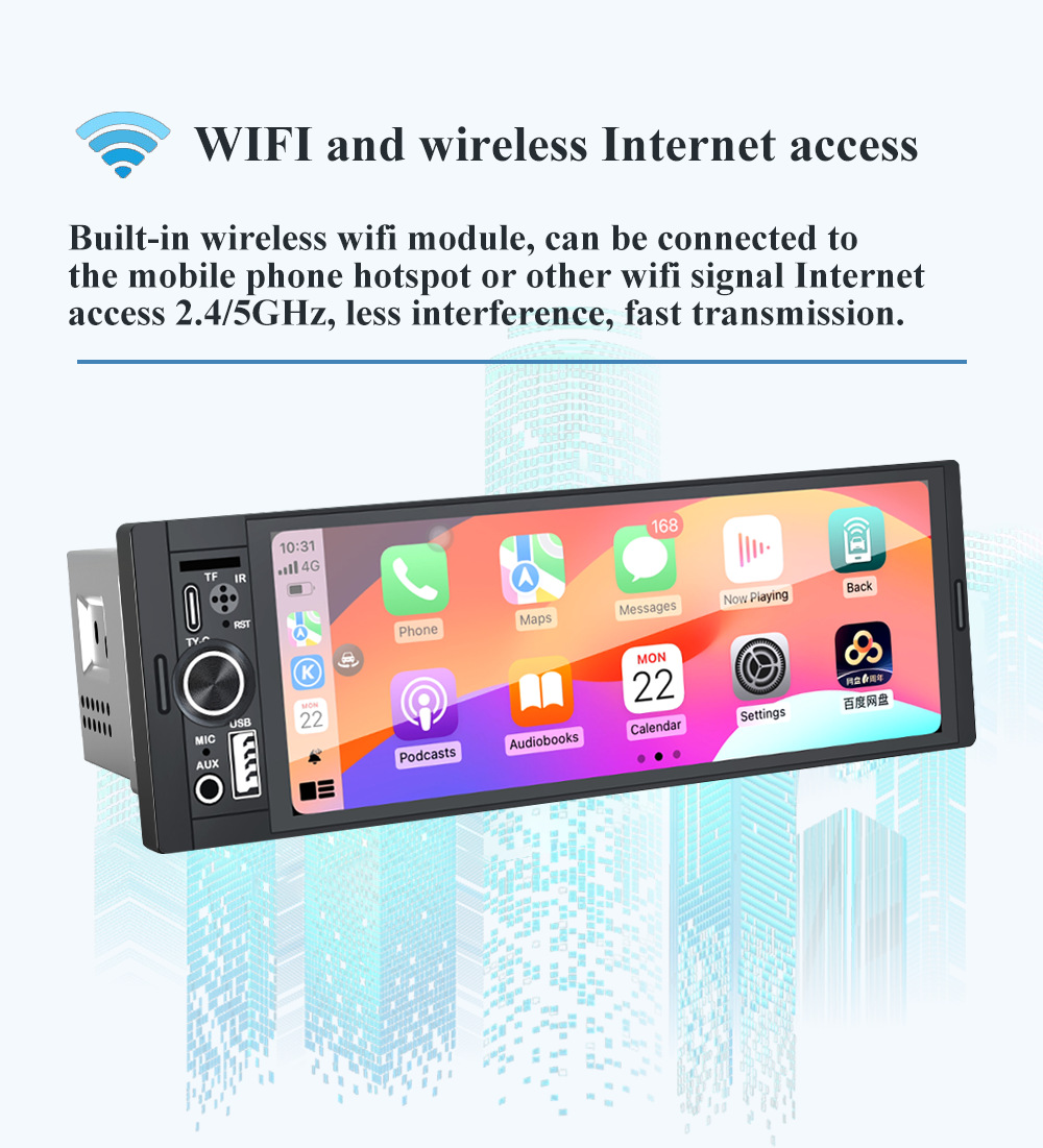 6.36inch General Motors Central Control Display Screen Car Navigation System All-In-One Gps Navigation Wireless Carplay