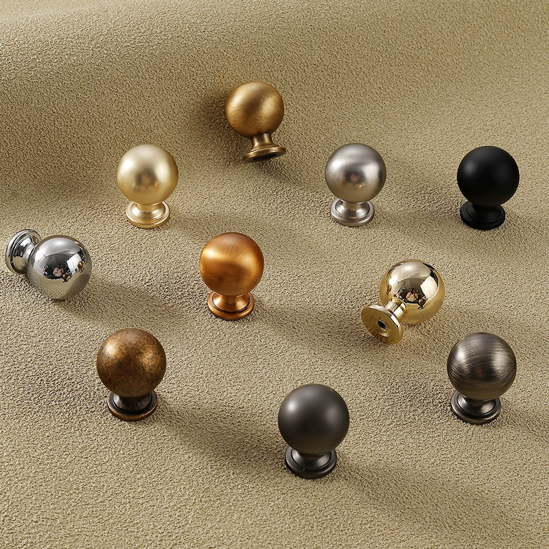 Французский легкий экстравагантный цинковый сплав с твердыми дверями шкафа ручка шкаф ящик круглый золотой черный дверной ручки с одним отверстием