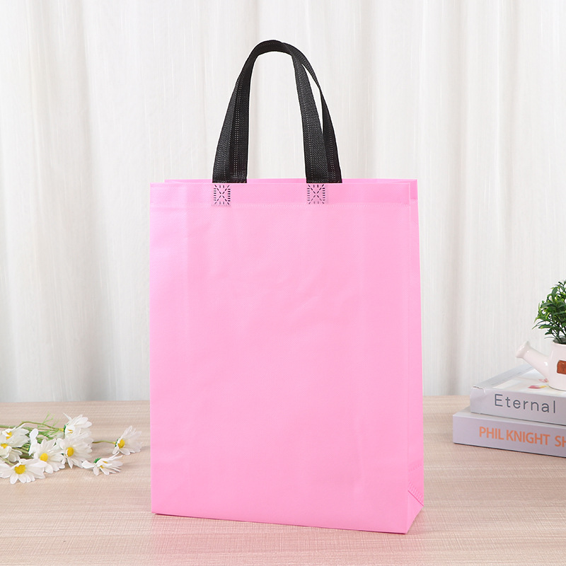 Bolsas de mano no tejidas coloridas bolsas de regalo en blanco engrosado para llevar bolsas de compras