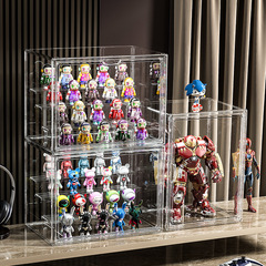 ブラインドボックス収納ディスプレイスタンドバブルマートディスプレイボックスモデル手作りフレームビルディングブロック人形アクリル透明ボックス