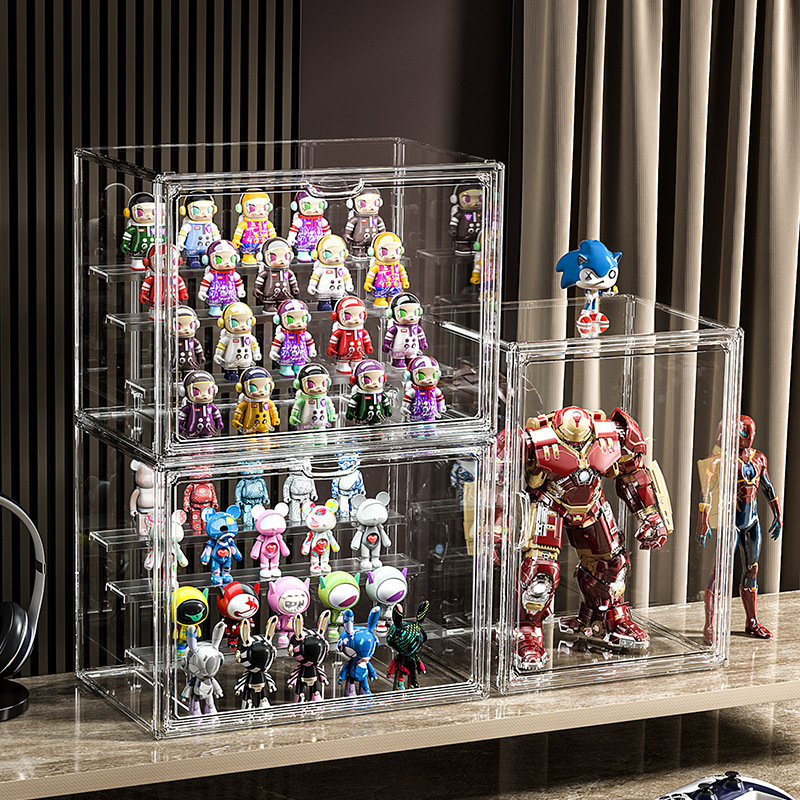 Blind Box Storage Display Stand Bubble Mart Display Box Model Hand-Made Box Building Block Doll Acrylic Transparent Box