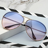 Marine fashionable sunglasses, retro glasses suitable for men and women for beloved, suitable for import, European style, wholesale