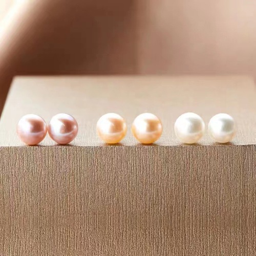 s999 sterling silver natural pearl earrings for women, unique simple temperament niche earrings, high-end luxury retro earrings