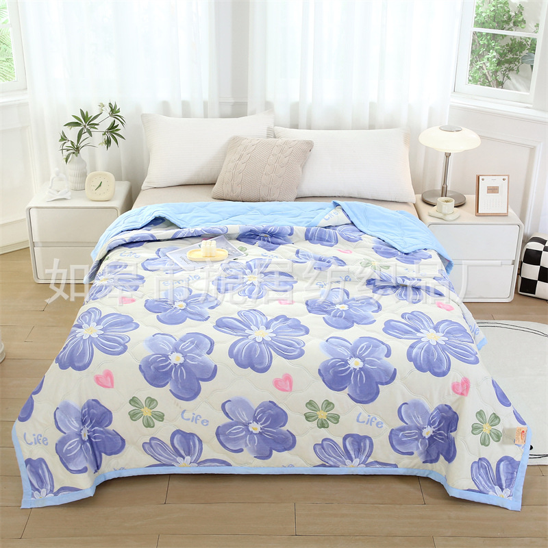 新款水洗棉空调被厂家直发批发代发礼品被双人夏被中国黄金夏凉被