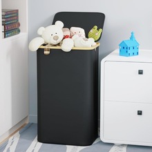 跨境脏衣篓家用收纳筐大容量带盖洗衣篮楠竹脏衣服杂物玩具置物桶