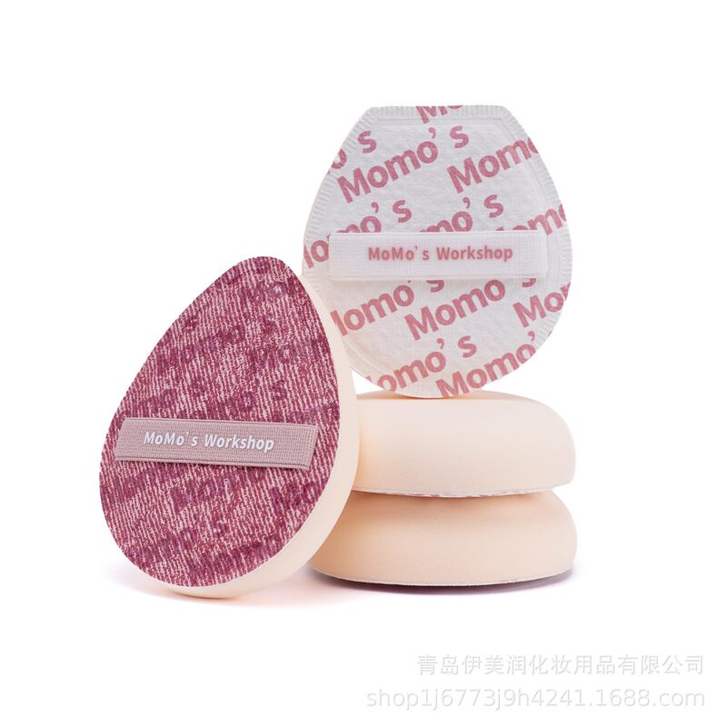 牛仔皮棉花糖粉扑加厚底妆粉底海绵毛吉吉粉扑干湿两用粉底气垫扑|undefined