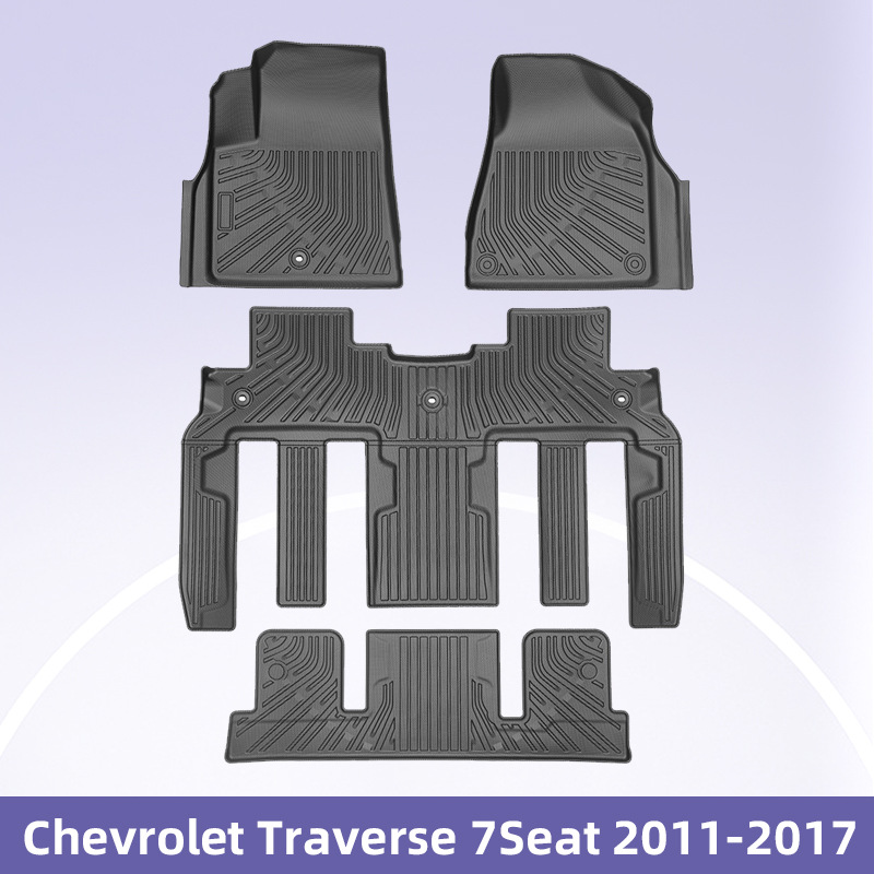 Para Chevrolet Traverse 2011 - 2017 TPE Foot Pad 3D All Weather Material Backpack Pad