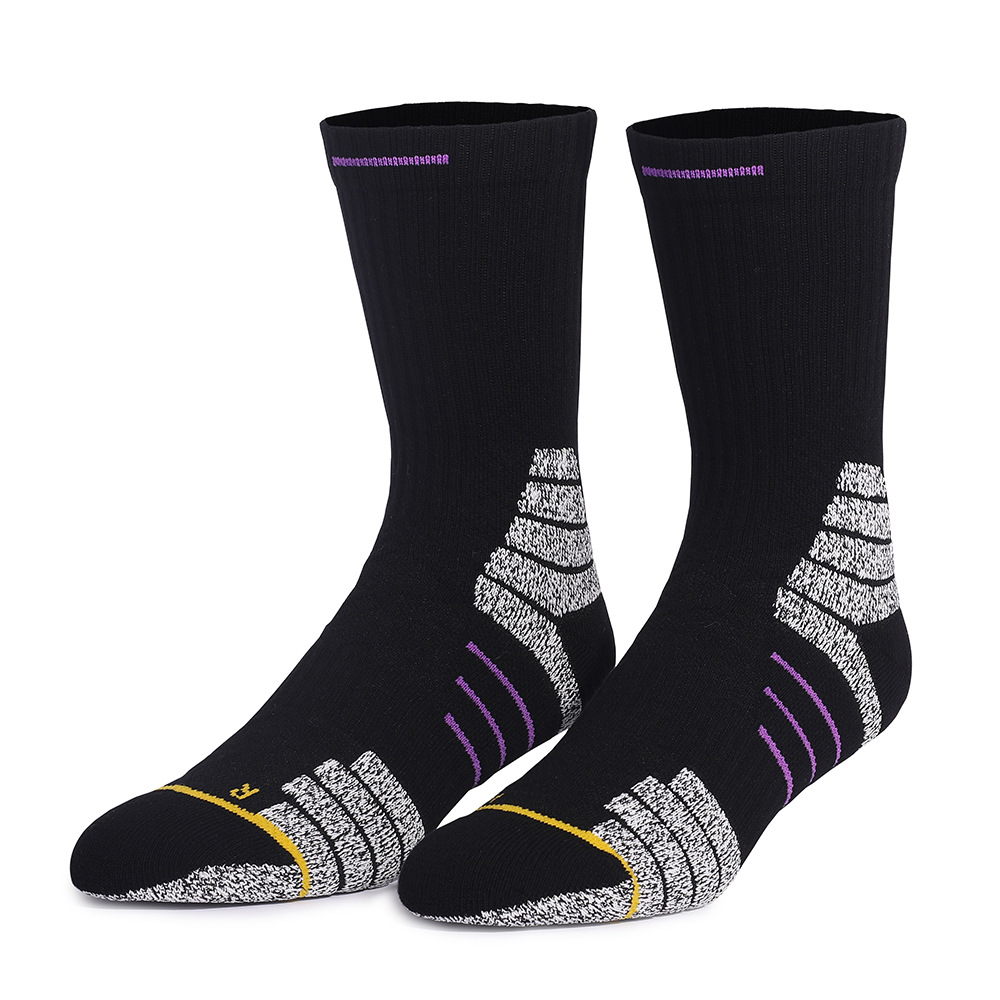 Calcetines de toalla gruesos para hombres y mujeres, calcetines deportivos profesionales, calcetines antideslizantes hasta la pantorrilla, transpirables y absorbentes del sudor, prácticos calcetines de baloncesto de élite image 9