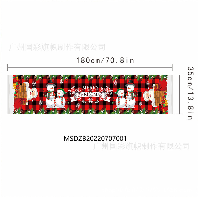 メーカー供給新しいクリスマステーブルフラグパーティー雰囲気会場レイアウト180*35センチメートルクリスマステーブルフラグ|undefined