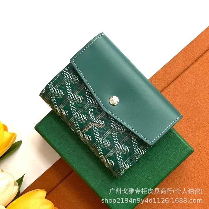戈雅迷你零钱包小卡包三折拉链按扣钱包名片收纳包证件包时尚百搭|undefined