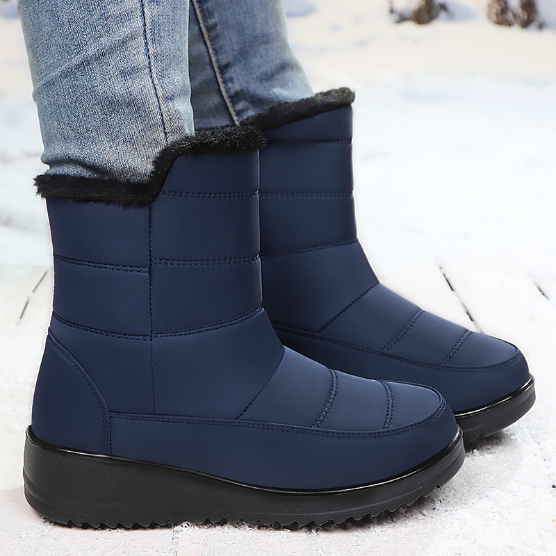 Zapatos de algodón de mujer zapatos de poliuretano transfronterizos botas de nieve gruesas botas de nieve calentadas botas cómodas