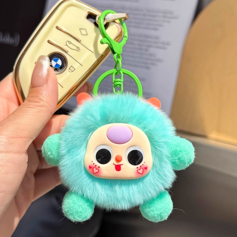 模造レッキスウサギの毛皮漫画エルフ人形ぬいぐるみペンダントキーホルダーかわいい毛皮ボールクリエイティブペンダントバッグペンダントチェーン|undefined