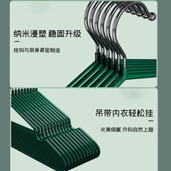 Iron clothes hanger for home use—anti-shoulder-bump, non-marking, non-slip design; prevents clothes from bulging—plastic-coated drying rack and clothes stand.