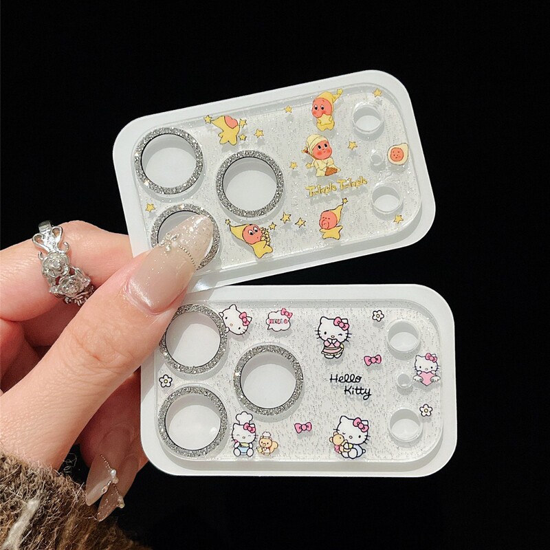 Cartoon Cute Glitter Lens Film Suitable for Iphone17Pro Apple 17Promax Base Film Full Coverage 17Pm Cartoon Cute Glitter Lens Film Suitable for Iphone17Pro Apple 17Promax Base Film Full Coverage 17Pm