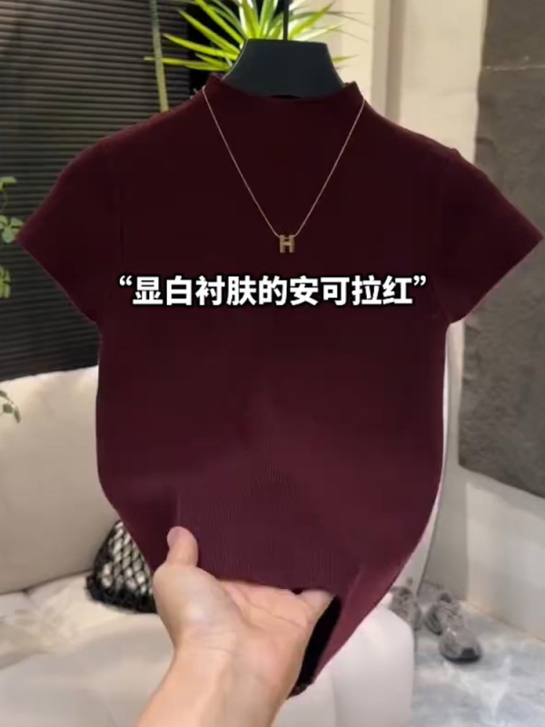 Korean Style Knitted Half Turtleneck Shirt for Women Early Autumn New Fashion Design Niche Foreign Style Flying Sleeve Top