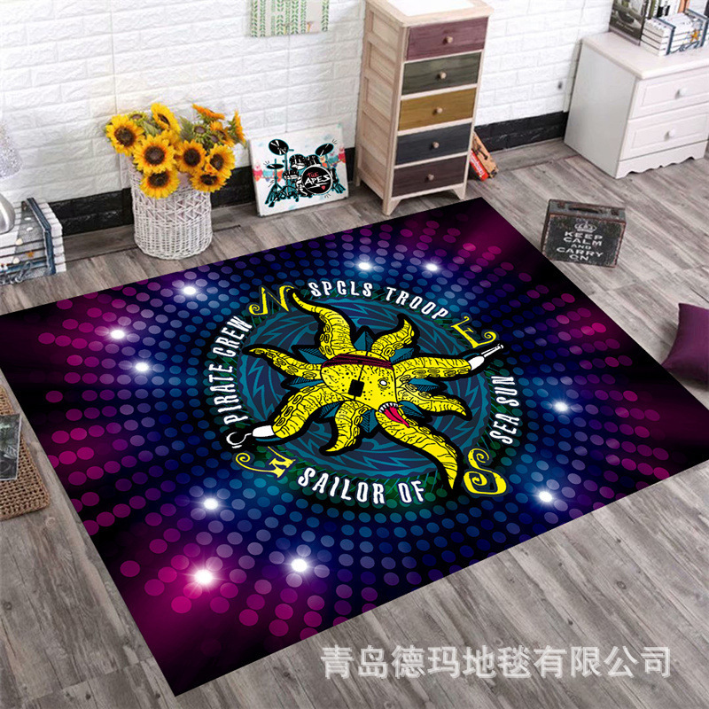 DeMar carpet drum set soundproof carpet music classroom floor mat musical note piano keyboard thickened washable mat
