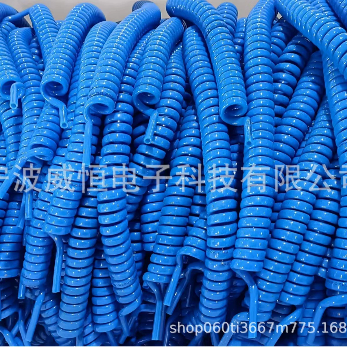 Оптовая продажа пружинных воздушных трубок от производителя, синие пружинные трубки из ПУ