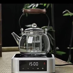 高硼硅玻璃茶壺星空頂珠蒸煮一體提梁壺透黑料廠家批發圍爐煮茶