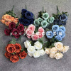 simulation European style 7 rose rose Home Furnishing hotel Market Wedding celebration Photography prop Artificial Flower Decoration wholesale