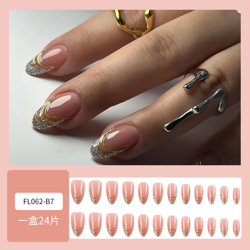 Nuevos productos europeos y americanos, uñas, uñas, uñas, uñas, uñas, uñas, almendras, oro, dopamina, uñas