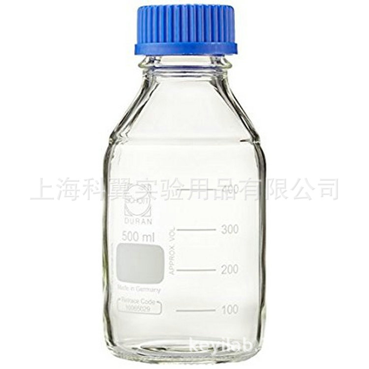 肖特schottDURAN实验室瓶装蓝盖试剂瓶500ml，218014459密封瓶