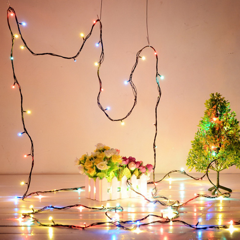 Lámpara de estrella LED Cadena de luz cálida Decoración de jardín Luz de cadena USB Lámpara de Navidad Iluminación de habitación Caja de batería Lámpara de estrella