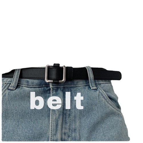 Hong Kong style holeless belt men's new Korean style trend ins young people versatile fashion jeans belt