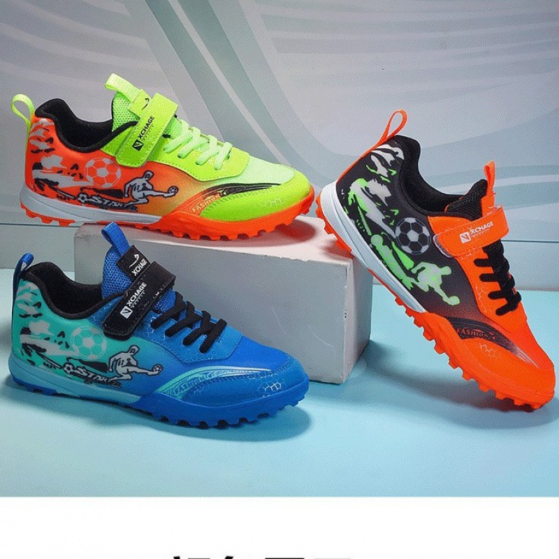 Zapatillas de Fútbol Infantil con Cierre Mágico TF AG de PU, Malla y TPR, Transpirables, para Terreno Firme image 2