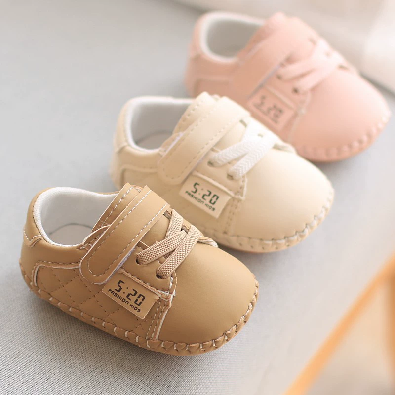 Весенне-осенняя Повседневная Маленькая кожаная обувь для младенцев от 6 до 12 месяцев для мальчиков и девочек с мягкой подошвой