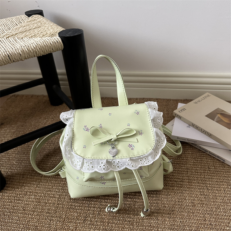 Mochila de encaje fresca y de alto valor, lindas flores, nueva bolsa de mano de alto nivel, mochila de viaje casual.
