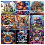 跨境曼陀罗动物涂色书成人着色书24张涂鸦水彩创意涂色插画亚马逊