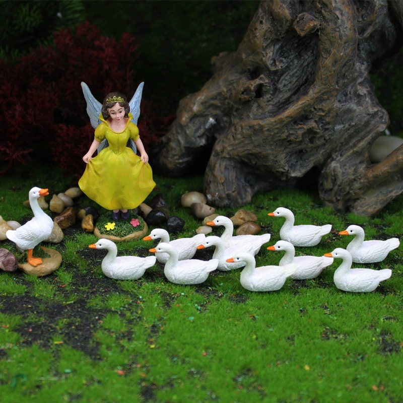 Трансграничная Внешняя торговля Цветок Фея Сад Животное Украшение Утка Ежик Креативные Маленькие Украшения Ремесла Из Смолы Микро Пейзаж
