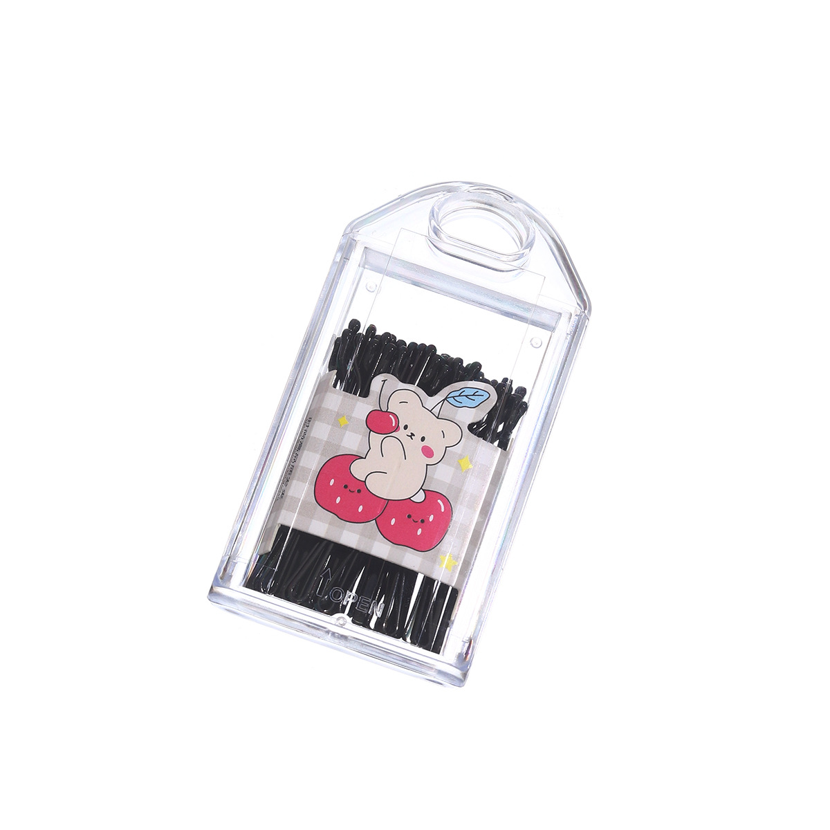 Horquilla para niños, clip negro de una palabra, clip de acero fijo para cabello roto, clip lateral de flor femenina, horquilla pequeña, clip de onda, accesorio para el cabello image 6