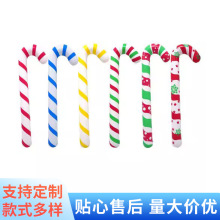 PVC吹气圣诞儿童玩具拐杖充气圣诞装饰糖果拐杖棍圣诞糖果拐杖棒