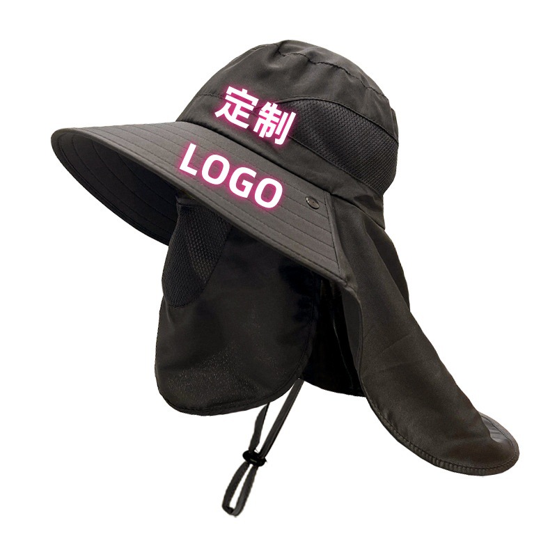Sombrero de protección contra el sol para hombres y mujeres al aire libre cubierta de cuello gorro de verano gran bisel anti-UV sombrero de pesca sombrero de montaña sombrero de bicicleta