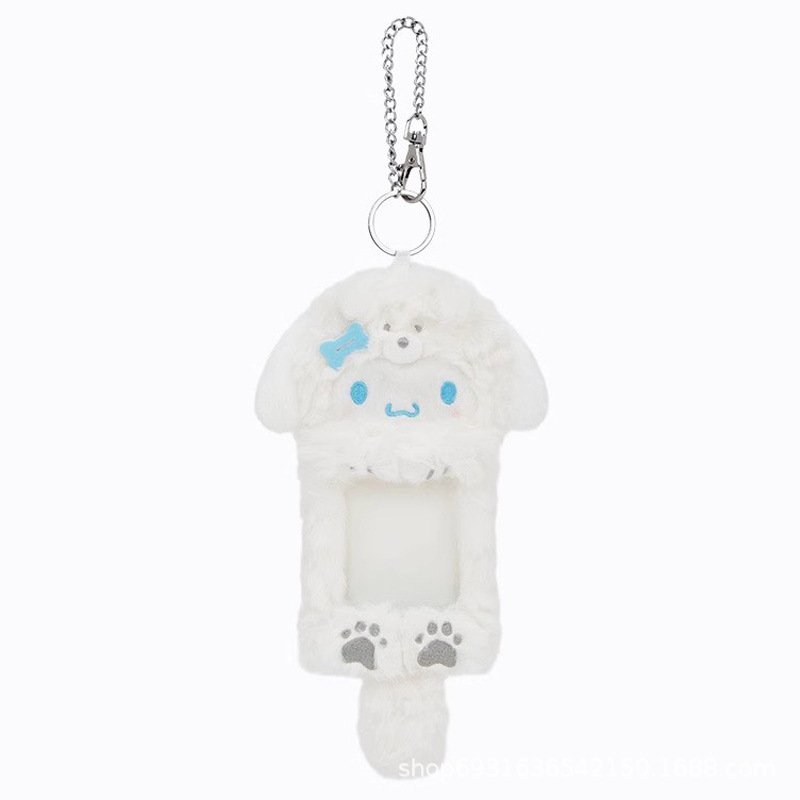 Llavero con Funda para Tarjetas de Peluche de Peluche Corto para Bolso