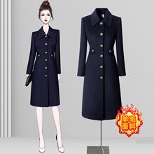 酒店前台羊毛呢外套女物业客服职业工装呢子珠宝店银行工作服大衣