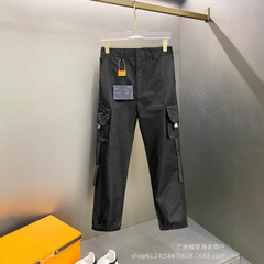 高バージョンP家バミューダナイロン工装長ズボン側面両側蓋付きポケット付きゆるい男女カジュアルパンツ