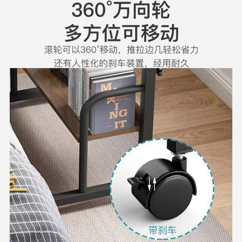 ベッドサイドテーブル 可動式 シンプルテーブル 寝室 賃貸住宅 ホーム ノートパソコンテーブル ベッド 学習机 賃貸|undefined
