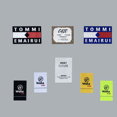 New letter clothing accessories decorative mesh screen printing offset printing label decorative fabric label patch sticker DIY shoulder patch