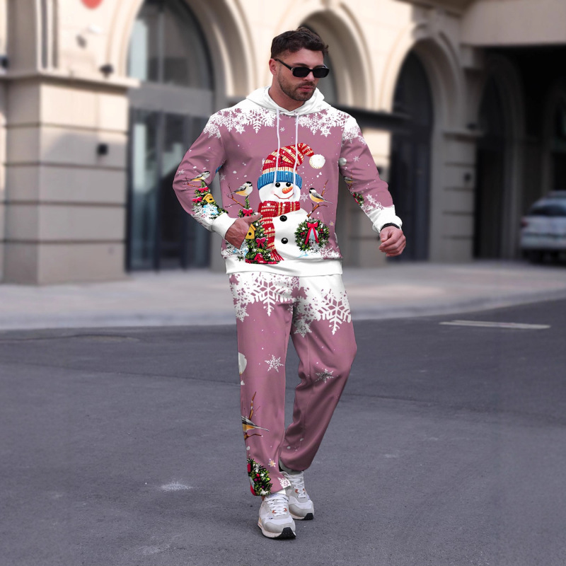 Men Women Santa Claus Hooded Sweatshirt Cat Snowman 3D Digital Printing Sweatshirts Casual Hooded Sweatshirt Set Men Women Santa Claus Hooded Sweatshirt Cat Snowman 3D Digital Printing Sweatshirts Casual Hooded Sweatshirt Set
