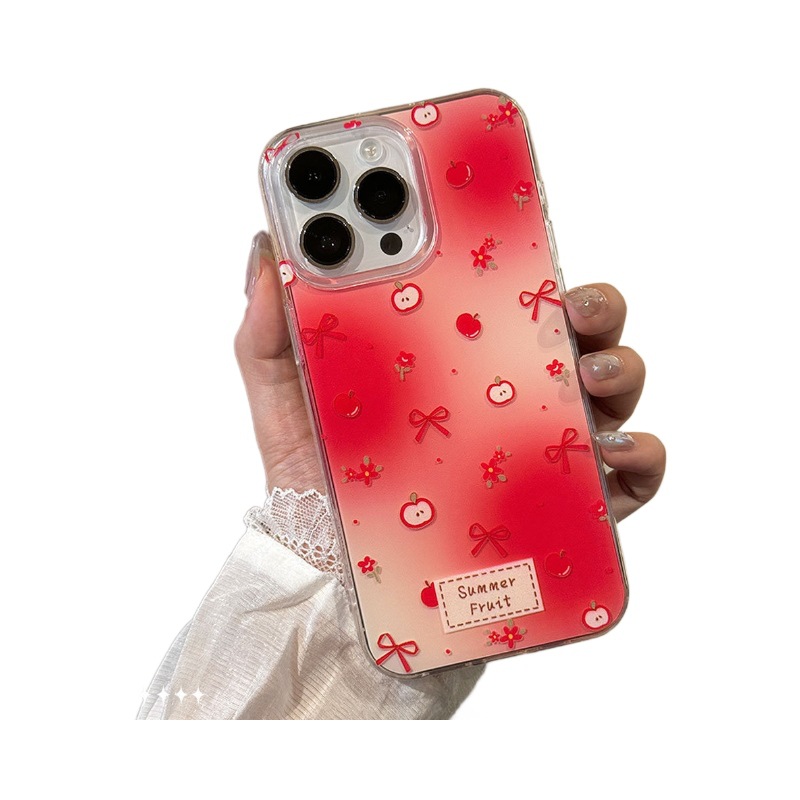 TechGlobe TechGlobe New Bowknot Compatible With 16 Stand Protective IPhone 15 Pro Creative Red IMD Phone Case_voghion.com