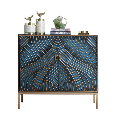 Light luxury style entrance hall cabinet living room decorative partition cabinet post-modern shoe cabinet large capacity storage cabinet American solid wood