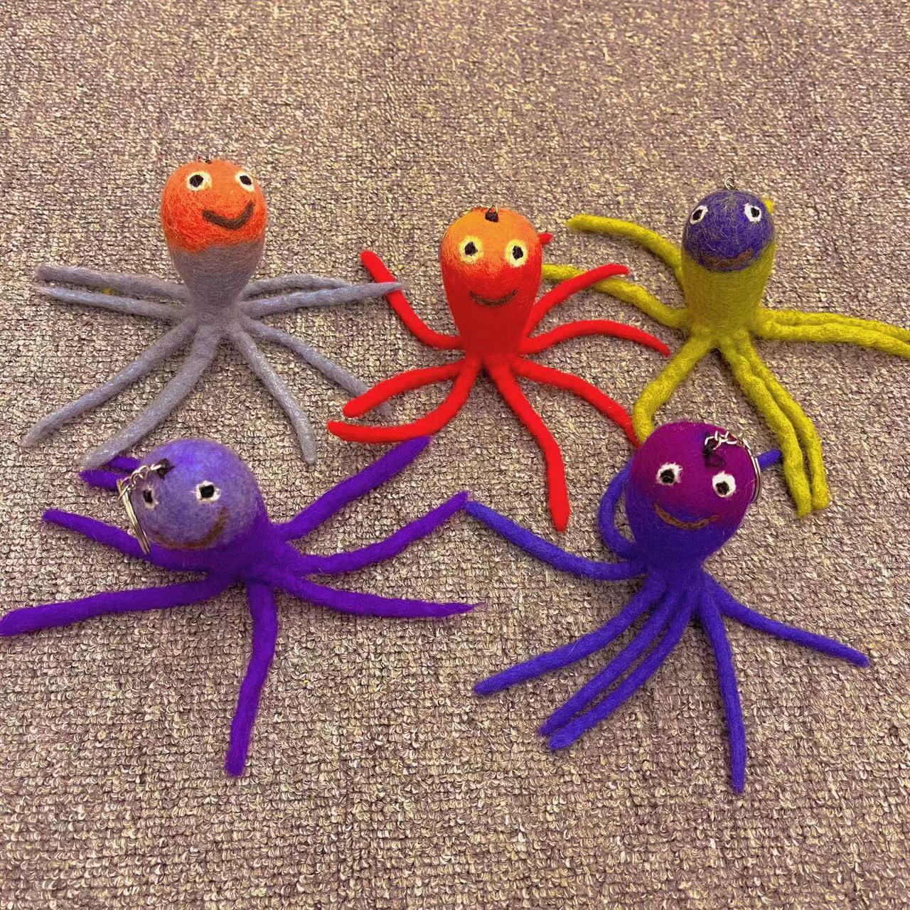 Cute Color Block Octopus Wool Felt Unisex display picture 1