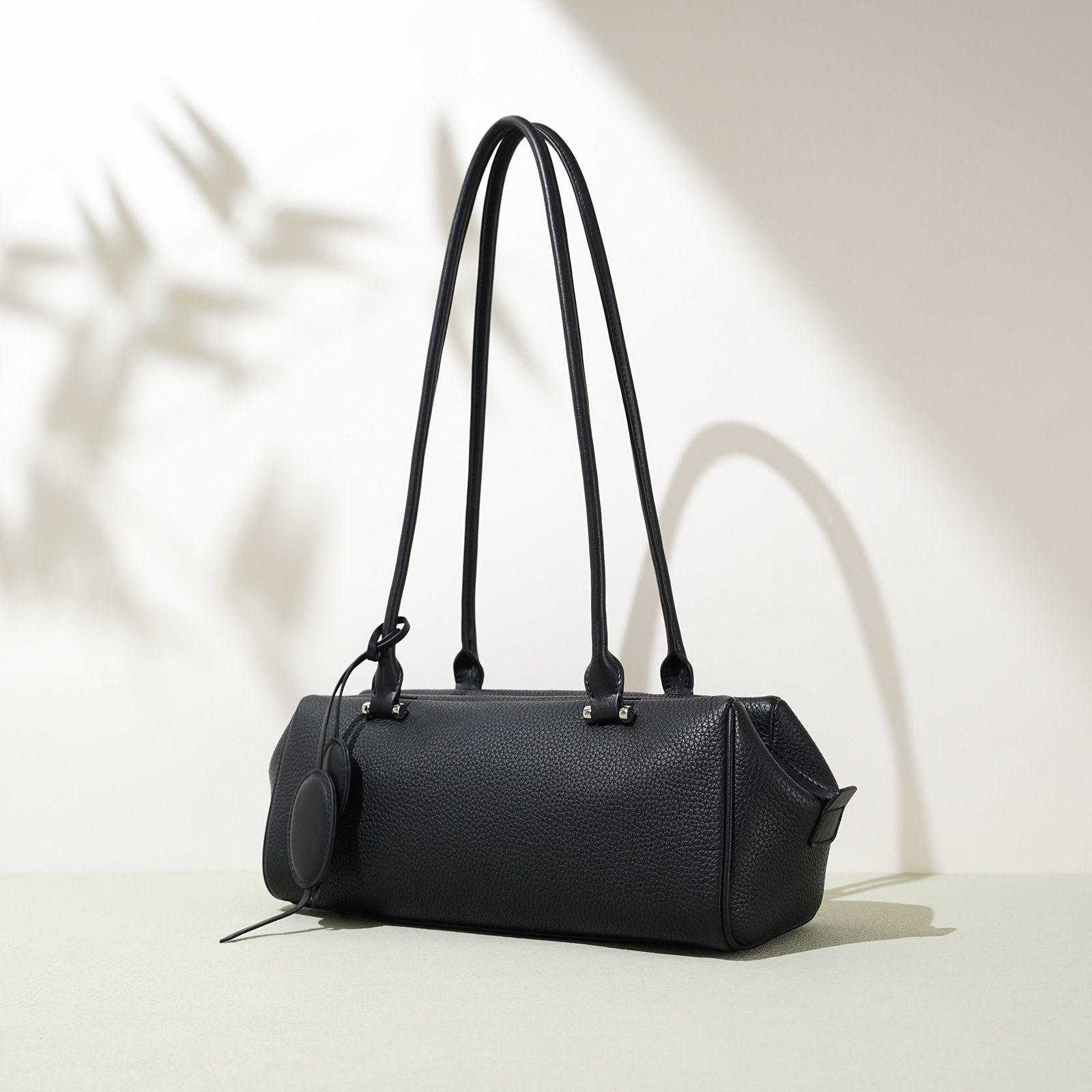 Women's Genuine Leather Small Handbag 2025 New Boston Bag Fashion Top Layer Togo Cowhide Crossbody Square Bag - Thumbnail 2