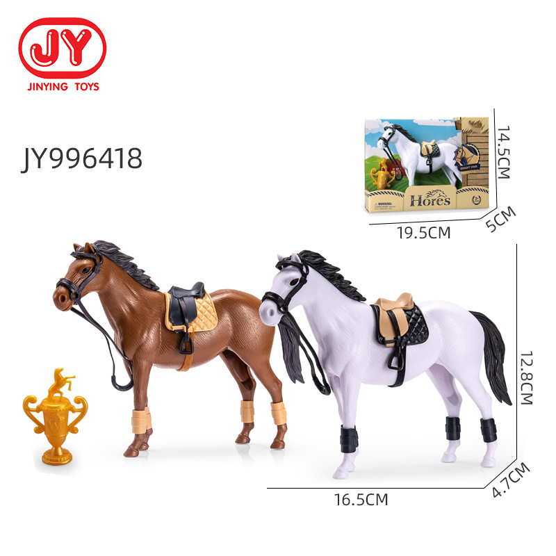 Simulación cerca de la granja de caballos lavado modelo de caballo educación temprana para niños decoración de la bandeja de arena modelo de caballo de granja de caballos modelo de juguete