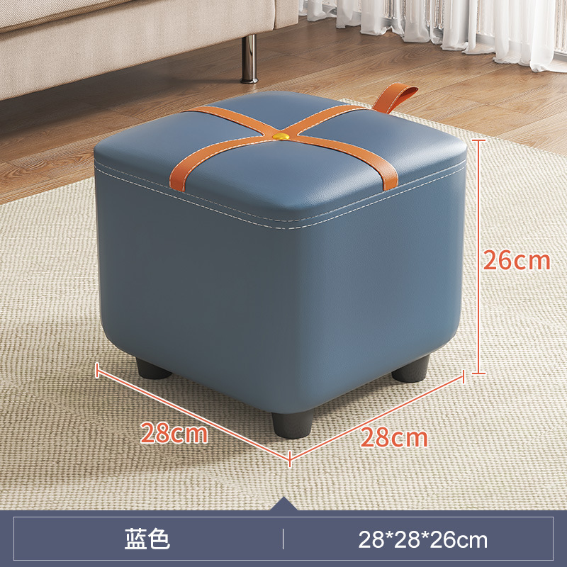 Tecnología tela suave bolsa Internet celebridad pequeño taburete casa taburete bajo puerta Cambio de zapatos taburete sala de estar sofá taburete madera maciza banco pequeño