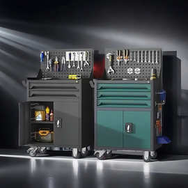 工具车汽修维修柜车间多功能移动小推车铁皮五金零件工作台垒德株