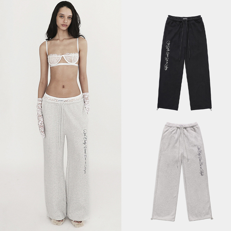 Korean Niche Badblood Bcac Series Casual Pants Fashion Embroidered Loose Sports Pants Drawstring Pants Trendy Korean Niche Badblood Bcac Series Casual Pants Fashion Embroidered Loose Sports Pants Drawstring Pants Trendy